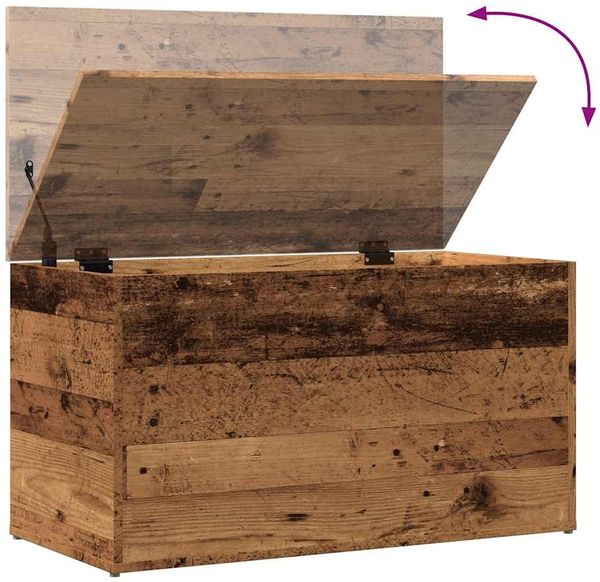 vidaXL Aufbewahrungstruhe Altholz-Optik 84x42x46 cm Holzwerkstoff 856568 Bild 8