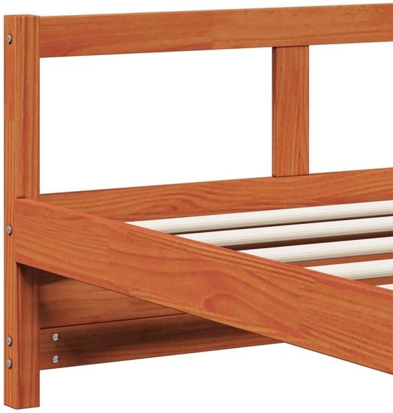 vidaXL Tagesbett mit Matratze Wachsbraun 90x200 cm Massivholz Kiefer 3321052 Bild 6