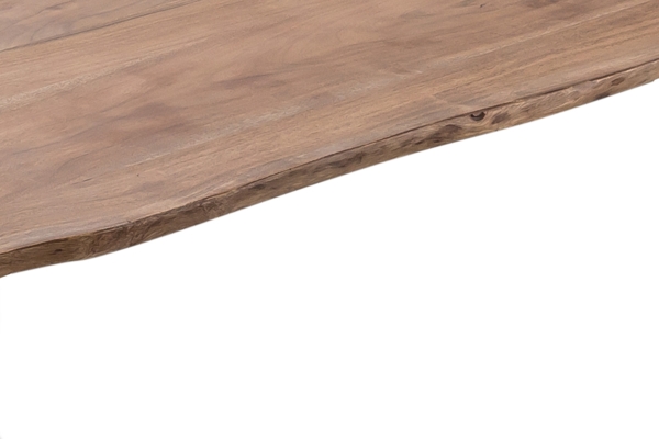 Esstisch Baumkante massiv Akazie stonefarben 140 x 80 cm silber LAURINA 71267657 Bild 4