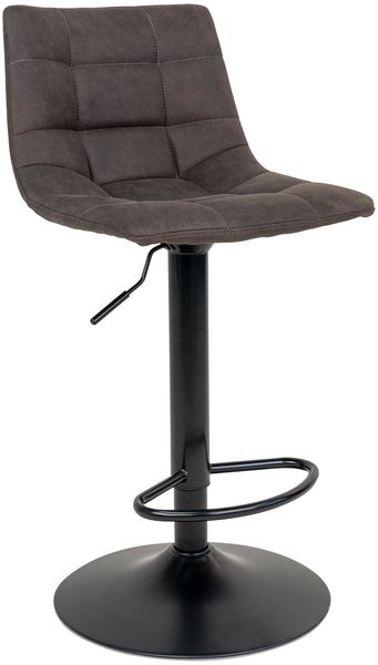 House Nordic Barstuhl, Mikrofaser, dunkelgrau, schwarze Beine, HN1229 - 2er set