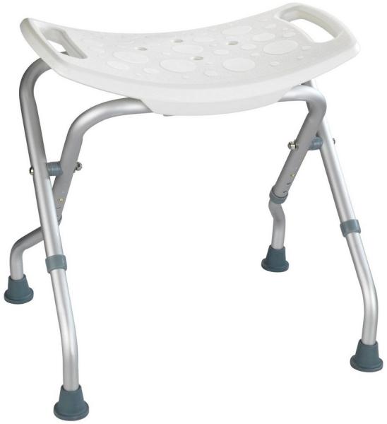 WENKO SECURA Badhocker, Weiß, klappbar