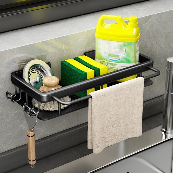 TUWENA Küchenorganizer-Set Küchen Spüle Organizer mit Zwei Haken, Hängender Kitchen Organizer