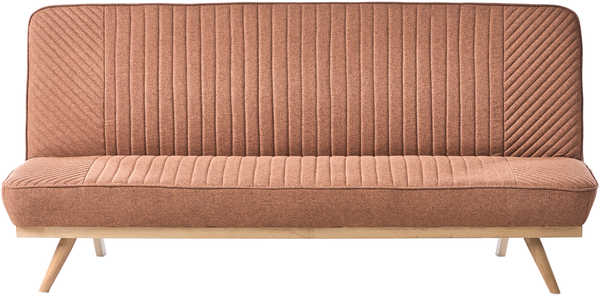 Schlafsofa 2-Sitzer KALFAFEL Stoff Goldbraun