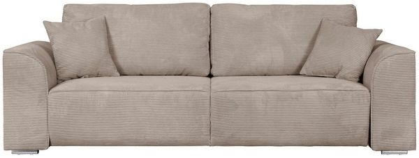 INOSIGN 3-Sitzer Beatrice Schlafsofa, wahlweise auch mit Bettfunktion und Bettkasten, incl. 2 Zierkissen