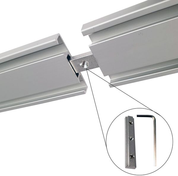 Vorhangschiene "silber" aus Aluminium, alle Längen bis 480cm möglich, Flache Gardinenschiene ( 7mm ), "1- / 2-/ 3- /4-läufig" inkl. Vorhanggleiter Bild 3