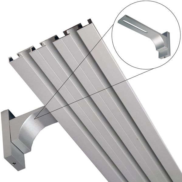 Vorhangschiene "silber" aus Aluminium, alle Längen bis 480cm möglich, Flache Gardinenschiene ( 7mm ), "1- / 2-/ 3- /4-läufig" inkl. Vorhanggleiter Bild 7