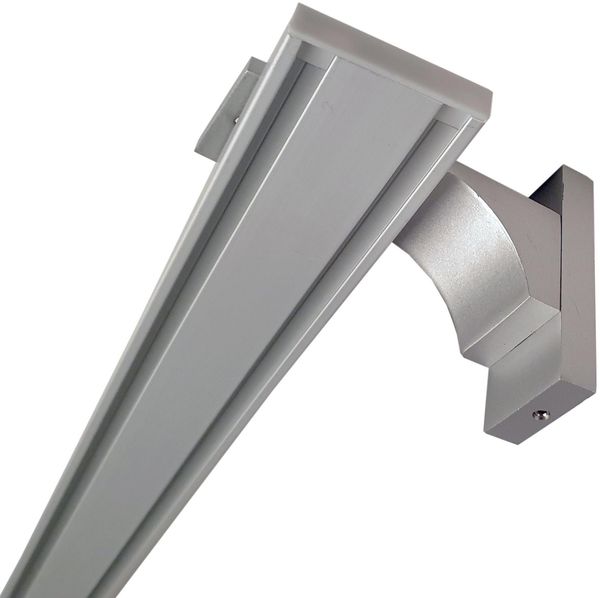 Vorhangschiene "silber" aus Aluminium, alle Längen bis 480cm möglich, Flache Gardinenschiene ( 7mm ), "1- / 2-/ 3- /4-läufig" inkl. Vorhanggleiter