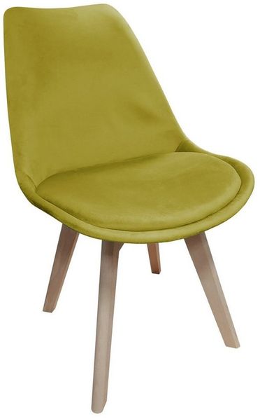 HTI-Living Esszimmerstuhl Stuhl Atlanta Velvet Uni (Stück, 1 St), Esszimmerstuhl Samtbezug Holzfüße