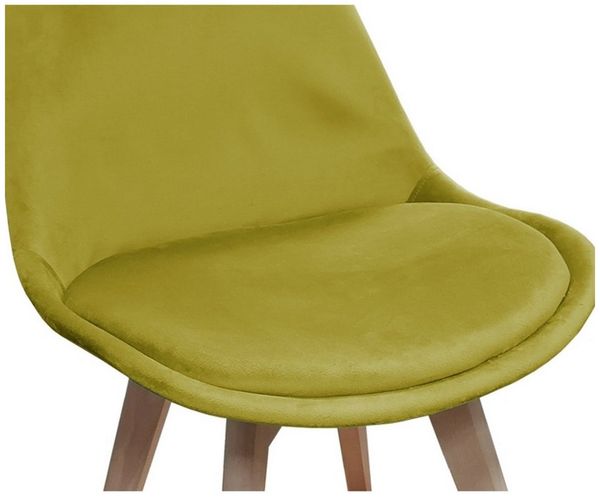 HTI-Living Esszimmerstuhl Stuhl Atlanta Velvet Uni (Stück, 1 St), Esszimmerstuhl Samtbezug Holzfüße