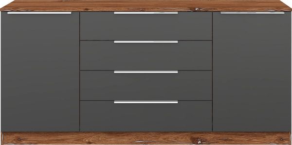 borchardt Möbel Kommode Oliva, Kommode mit Metallgriffen, Breite 166 cm, mit 4 Schubkästen