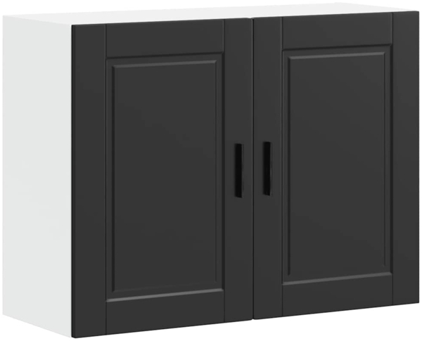 vidaXL Küchen-Hängeschrank Porto Schwarz Holzwerkstoff 854068