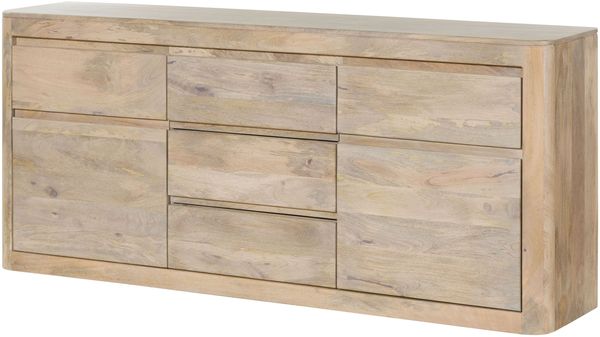 Sideboard Mango 185 x 40 x 80 weiß lackiert TORONTO #302