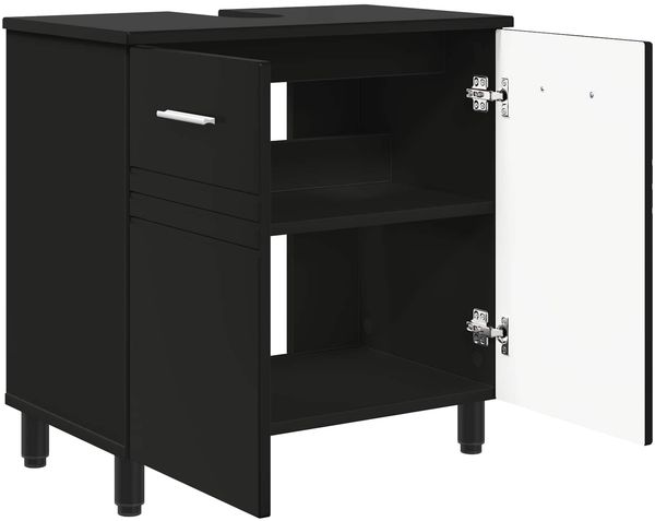 vidaXL Waschtisch Schwarz 60 x 35 x 60 cm Holzwerkstoff 889406 Bild 4