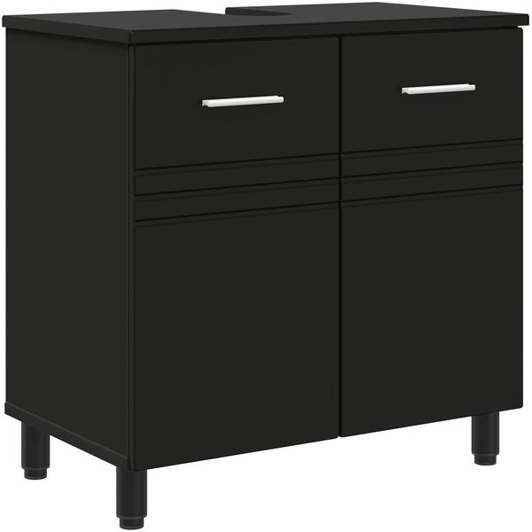 vidaXL Waschtisch Schwarz 60 x 35 x 60 cm Holzwerkstoff 889406 Bild 2