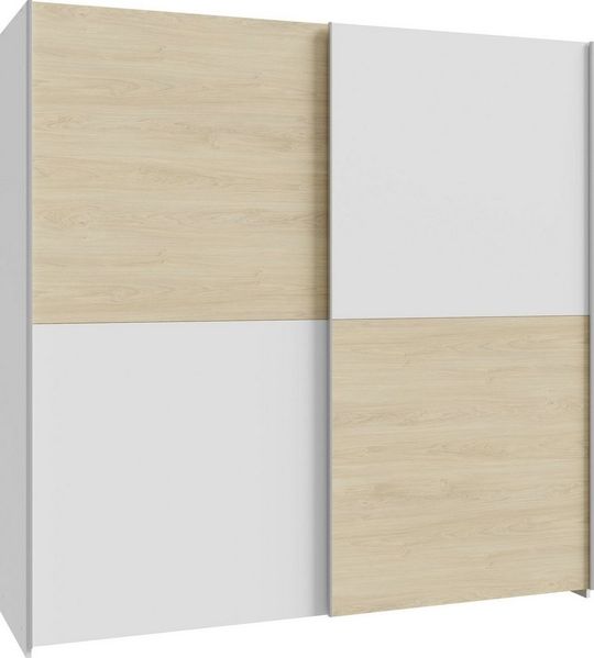 Schiebetürenschrank SCHACH&MATT Kleiderschrank Schwebetüren Weiß ca. 191 x 191 x 62 cm