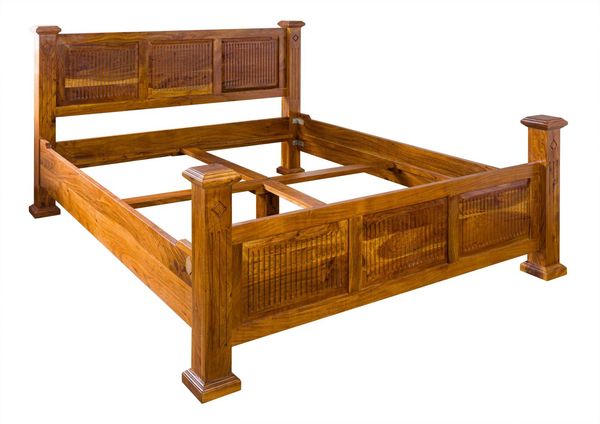 Bett Akazie 180x200x114 honig lackiert OXFORD #0132