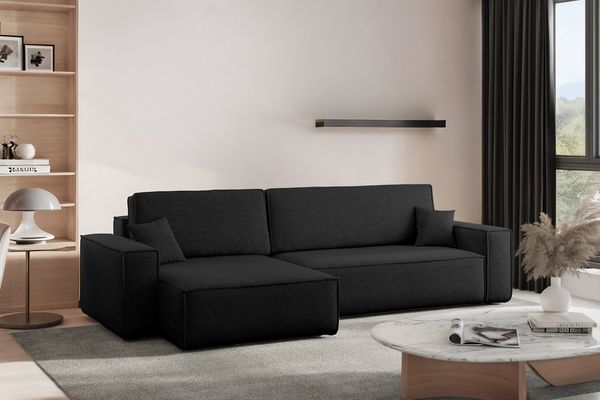 Kaiser Möbel Ecksofa mit schlaffunktion und bettkasten, BEST XL stoff Poso, Quelle, Verita, Mit Bettfunktion und Bettzeugfach