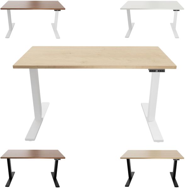 Bisley E-WonderTech elektrisch höhenverstellbarer Schreibtisch 180x80 cm in Schwarz/Ahorn - Elektrischer Tisch höhenverstellbar mit Memory-Funktion, EWT251808-333-014 Bild 2
