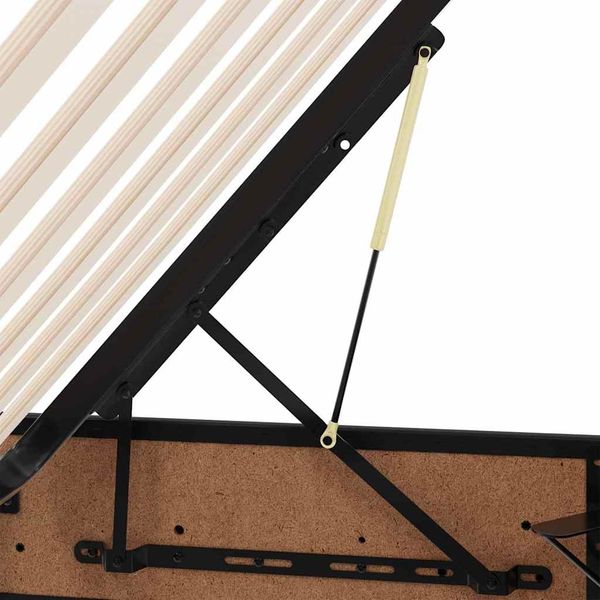 vidaXL Aufbewahrungsbett mit Matratze Schwarz 100 x 200 cm Kunstleder 3370381 Bild 10