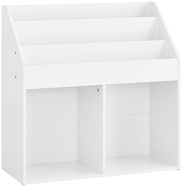 SoBuy KMB01-II-W Kinderregal, MDF, Lackiert, Weiß, 68 x 68 x 30 cm