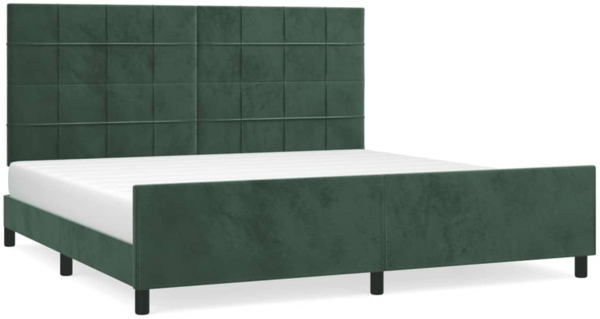 vidaXL Bettgestell ohne Matratze Dunkelgrün 200x200 cm Samt 3125778