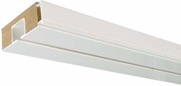 Liedeco Gardinenstange, 1-läufig, Fixmaß, verschraubt, Holzwerkstoff, Kunststoff