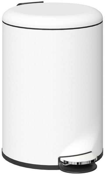 HOMCOM Mülleimer 20L Treteimer mit Deckel Fußpedal Inneneimer Soft-Close-Funktion, für Wohnzimmer, Büro, Cremeweiß, 36 x 30 x 44,5 cm