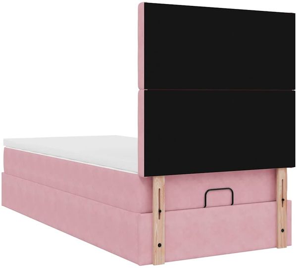 vidaXL Ottoman-Bett mit Matratzen Rosa 90x190 cm Samt 3313588 Bild 9