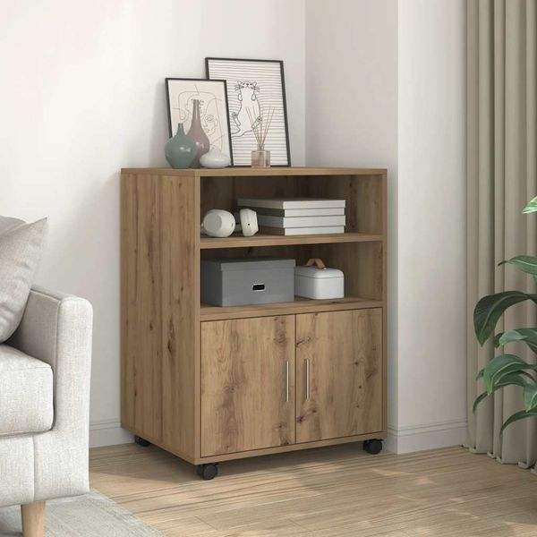 vidaXL Rollschrank Artisan-Eiche 60x48x81 cm Holzwerkstoff 853172