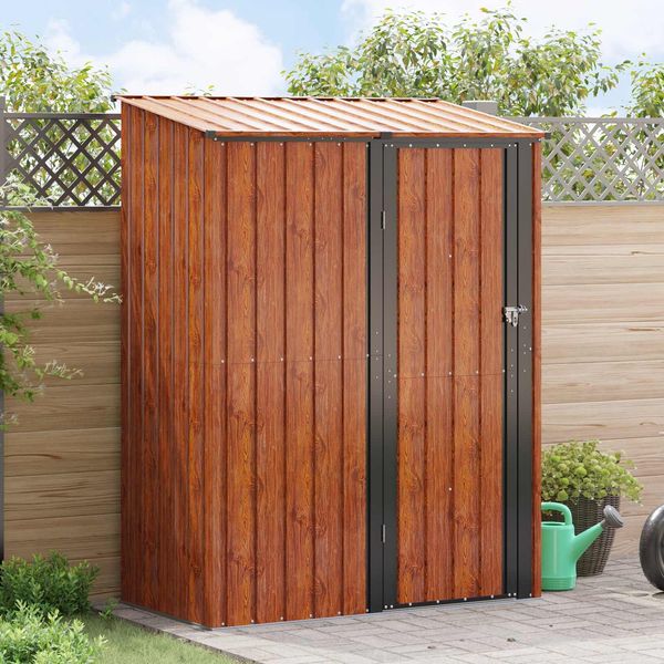vidaXL Gartenhütten Braun 153,5 x 86 x 200 cm Metall 42011300