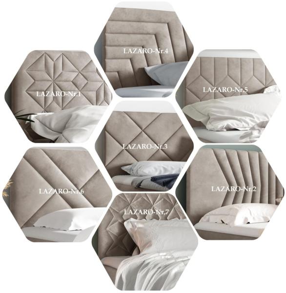 Boxspringbett Schlafzimmerbett 160x200cm LAZARO Nr. 6 Grau inkl. Bettkasten Bild 2