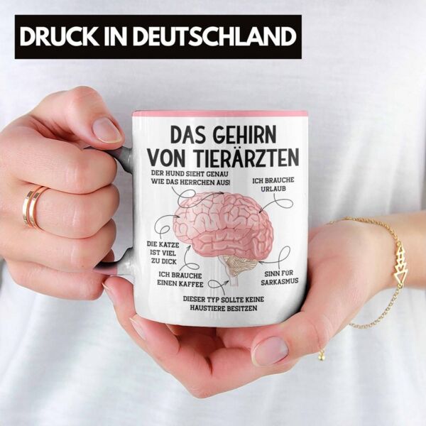Trendation Tasse Gehirn Tierarzt Tierärztin Geschenk Lustiger Spruch Sprüche Weihnachte