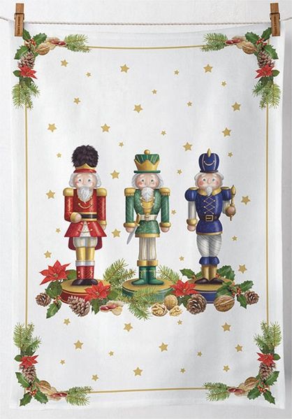 Ambiente® Geschirrtuch Bearded nutcracker, (1-tlg, 1-teilig), Geschirrtücher ca. 50x70cm Baumwolle