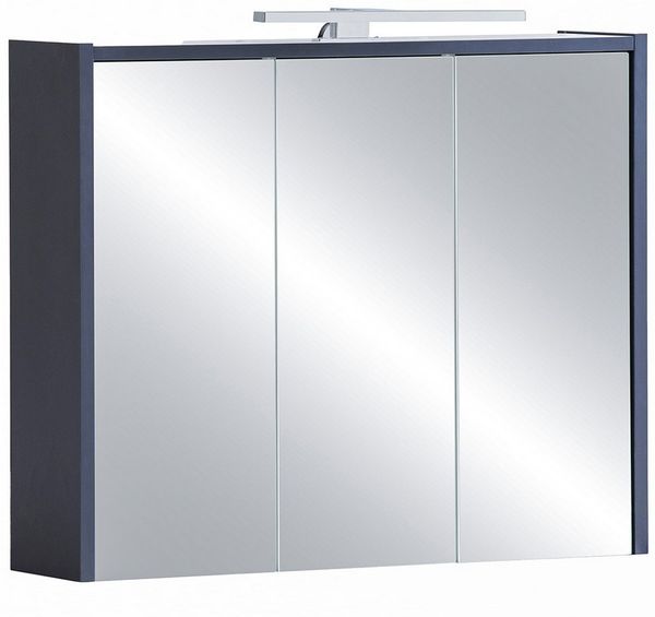 Lomadox Spiegelschrank LOANO-80 Badezimmerschrank Badezimmerspiegel Kosmetikspiegel modern in blau