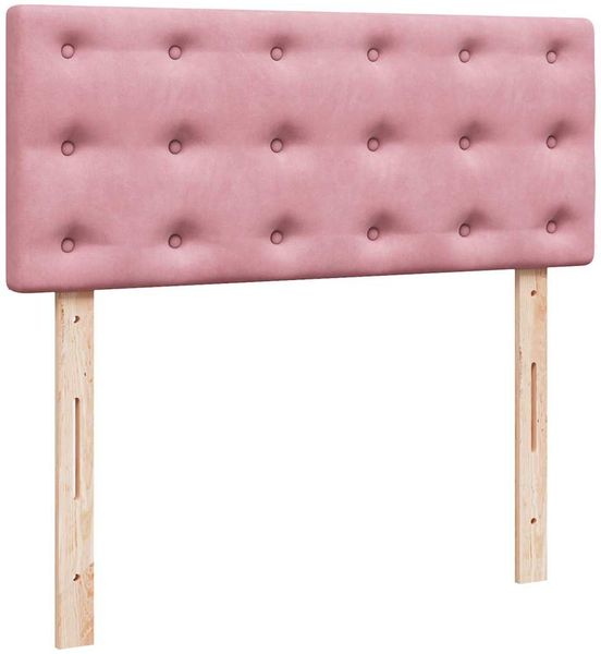 vidaXL Boxspringbett mit Matratze Rosa 120x200 cm Samt 3290027 Bild 12