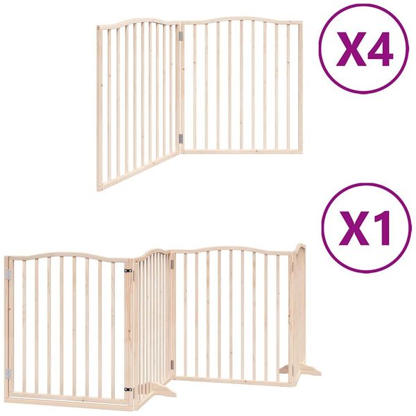 vidaXL 12-tlg. Hundetor mit Tür Faltbar 960 cm Pappelholz 3155616 Bild 2