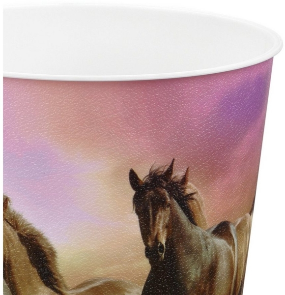 Idena Mülleimer Idena 10489 - Papierkorb Kinder, Pferde Motiv, 9 Liter Fassungsvermöge Bild 2