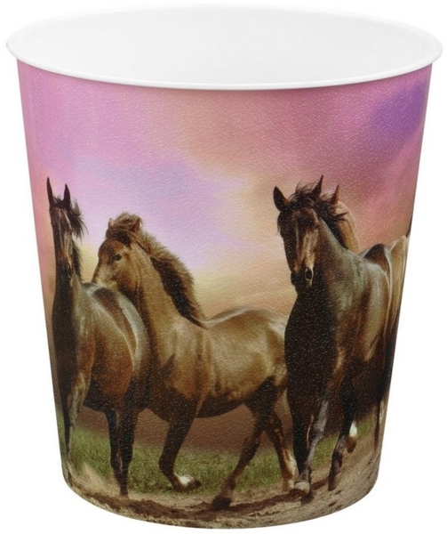 Idena Mülleimer Idena 10489 - Papierkorb Kinder, Pferde Motiv, 9 Liter Fassungsvermöge Bild 5