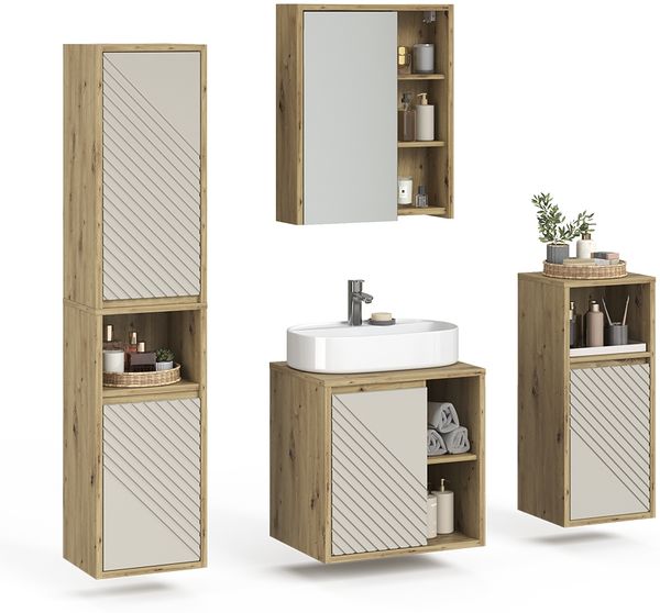 Badmöbel-Set Viola Artisan-Eiche 4 Teile Vicco Bild 6