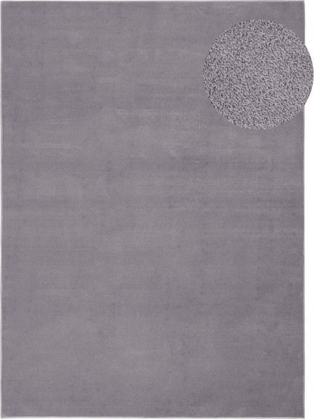 TaraCarpet Teppich Kurzflor-Teppich Madrid Uni, rechteckig, Höhe: 9 mm, Wohnzimmer, Schlafzimmer, Esszimmer, Madrid New grau 60x120