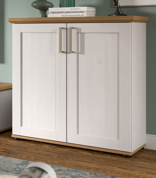 Kommode Mirano in weiß Lärche Landhaus 84 x 88 cm