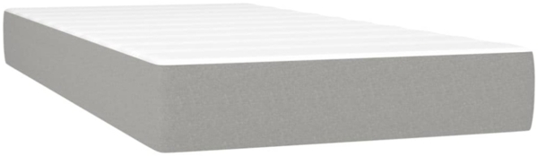 vidaXL Boxspringbett mit Matratze Hellgrau 120x190 cm Stoff 3269923 Bild 8