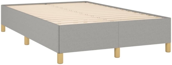 vidaXL Boxspringbett mit Matratze Hellgrau 120x190 cm Stoff 3269923 Bild 3