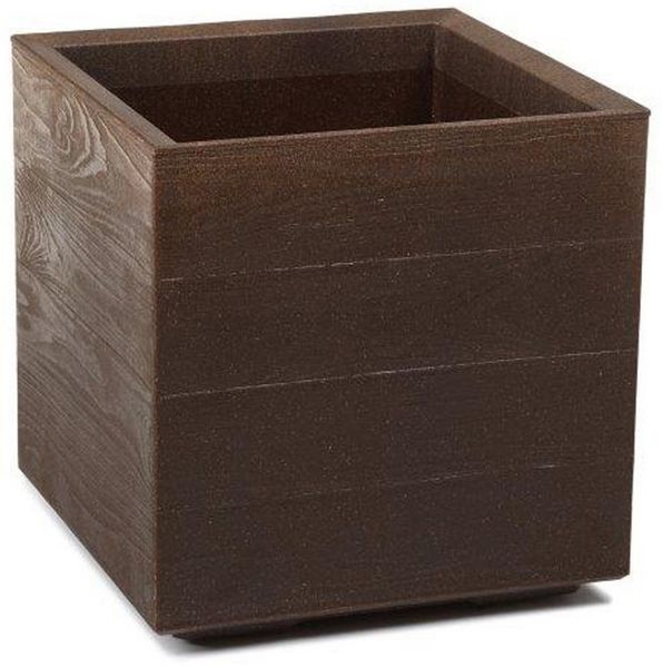 Kreher Pflanzkübel Karo "Eco friendly" in Holz Optik (Farbe wählbar)