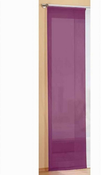 Gardinenbox Schiebegardine (1 St), Klettband, transparent, Voile, Flächenvorhang unifarben inkl. Paneelwagen 85589