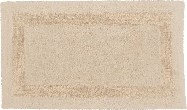 Kleine Wolke Badematte Arizona, Höhe 16 mm, beidseitig nutzbar, fußbodenheizungsgeeignet, Baumwolle, rechteckig, Badteppich, Uni Farben, mit Bordüre