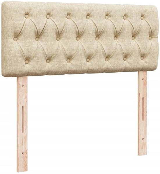 vidaXL Boxspringbett mit Matratze Creme 120x200 cm Stoff 3288167 Bild 7