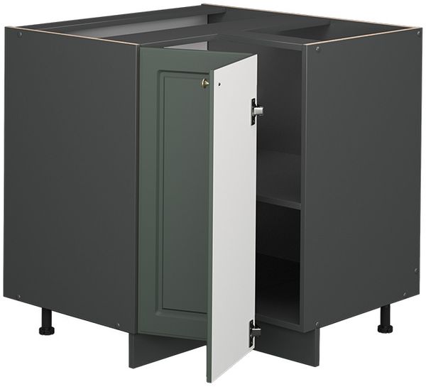 Eckunterschrank Fame-Line Grün-Gold Landhaus 80.5 cm , AP Eiche Vicco