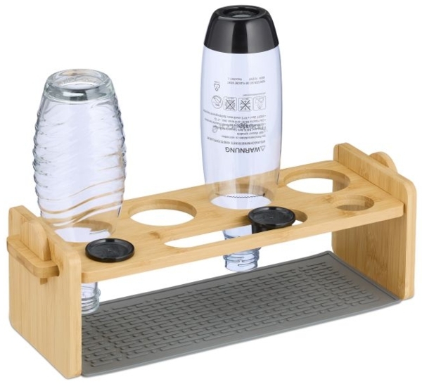 4er Flaschenhalter aus Bambus 10049887