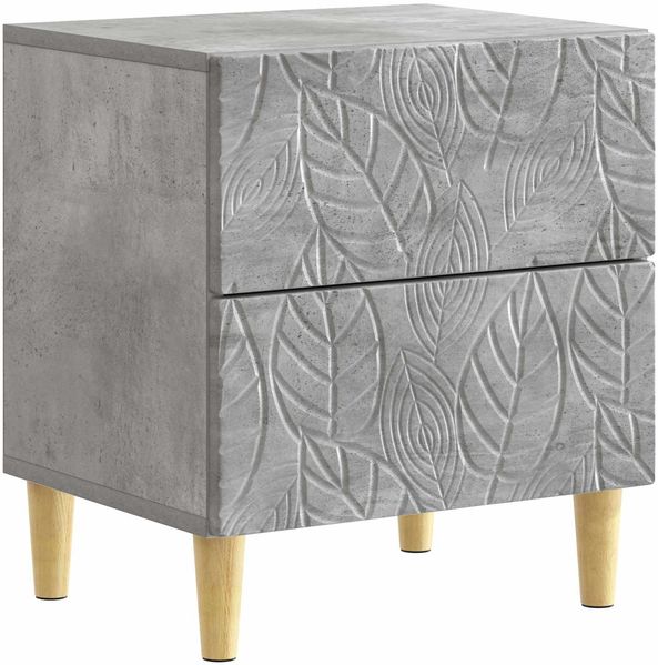 vidaXL Nachttisch Betongrau 43 x 34,5 x 48 cm Holzwerkstoff 894991
